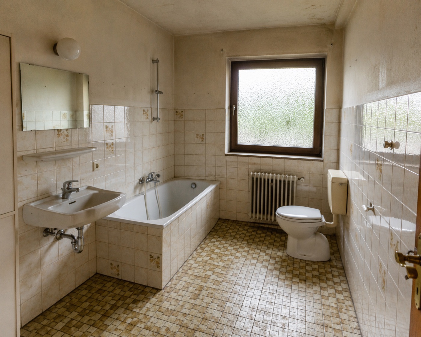 Badezimmer vor der Sanierung
